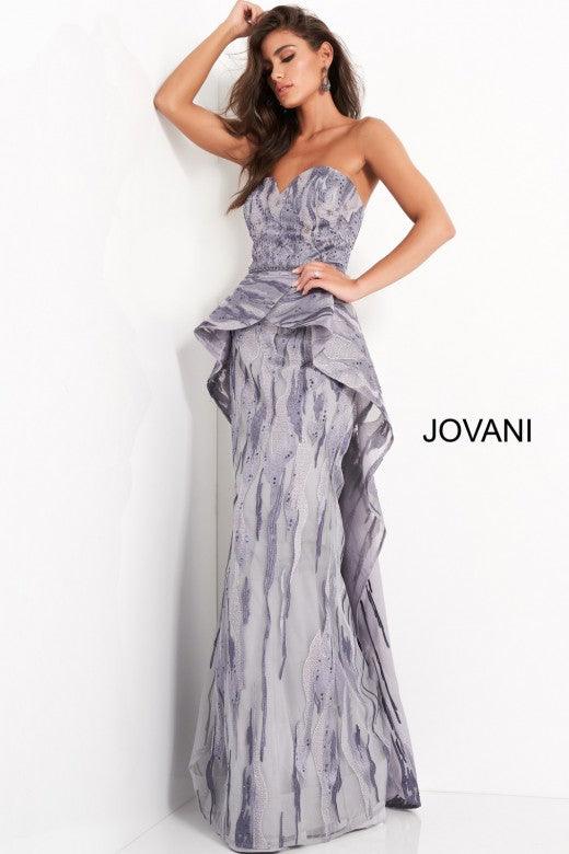 Jovani Prom Long Strapless Beaded Formal Gown 04436 - The Dress Outlet