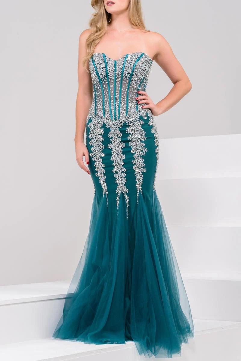 Jovani Prom Long Strapless Mermaid Dress 5908 - The Dress Outlet