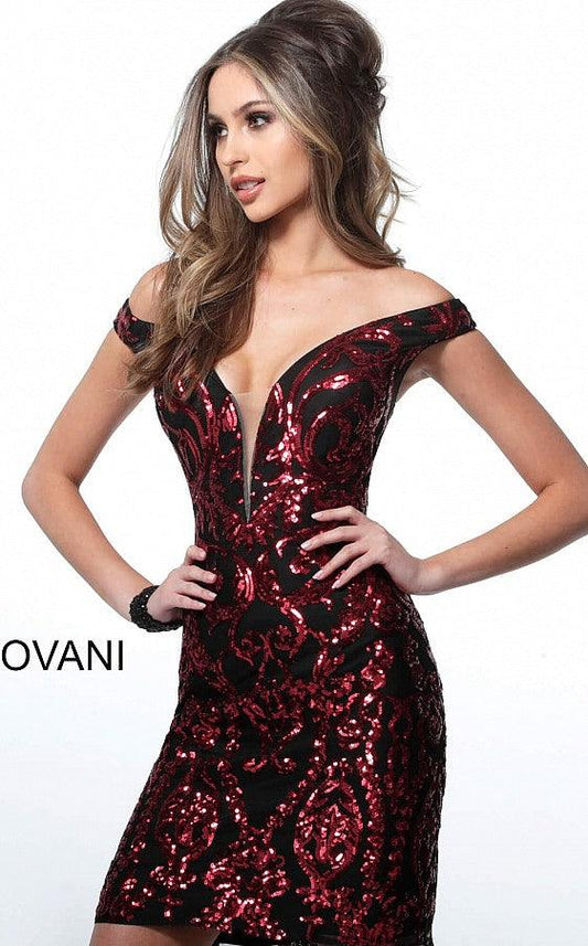 Jovani Prom Short Off Shoulder Cocktail Dress 2666 - The Dress Outlet