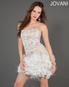 Jovani Prom Short Strapless Cocktail Dress 73428 - The Dress Outlet