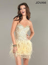 Jovani Prom Short Strapless Homecoming Dress 74135 - The Dress Outlet