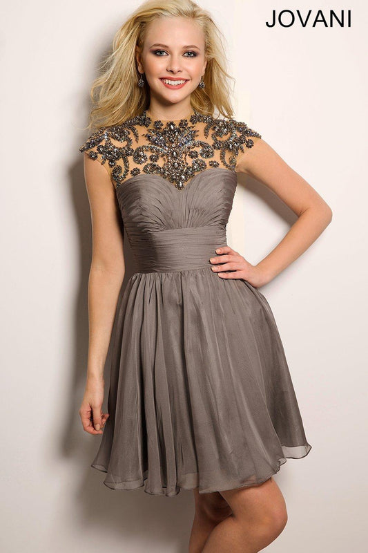 Jovani Short Homecoming Cocktail Chiffon Dress Sale 21977 - The Dress Outlet