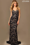 Jovani Spaghetti Strap Long Prom Gown 21412 - The Dress Outlet