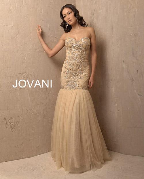 Jovani Strapless Fitted Long Prom Dress 7230 - The Dress Outlet