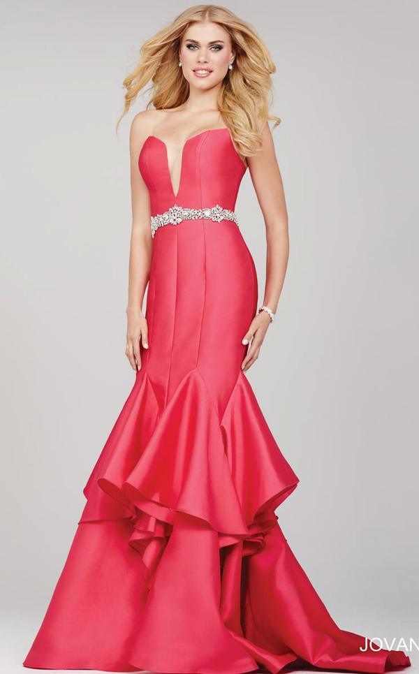 Jovani Strapless Long Fitted Prom Dress 29370 - The Dress Outlet