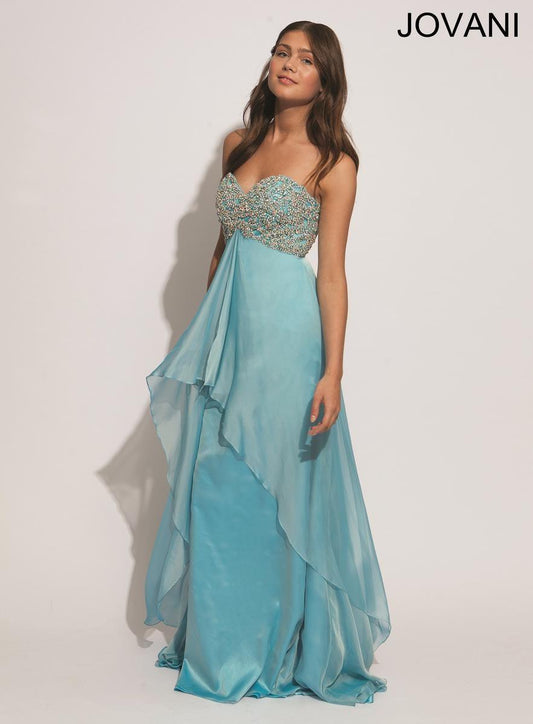 Jovani Strapless Long Prom Gown 88229 - The Dress Outlet