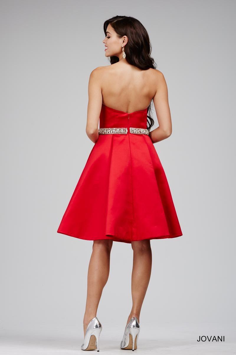 Jovani Strapless Short Prom Dress 25470 - The Dress Outlet