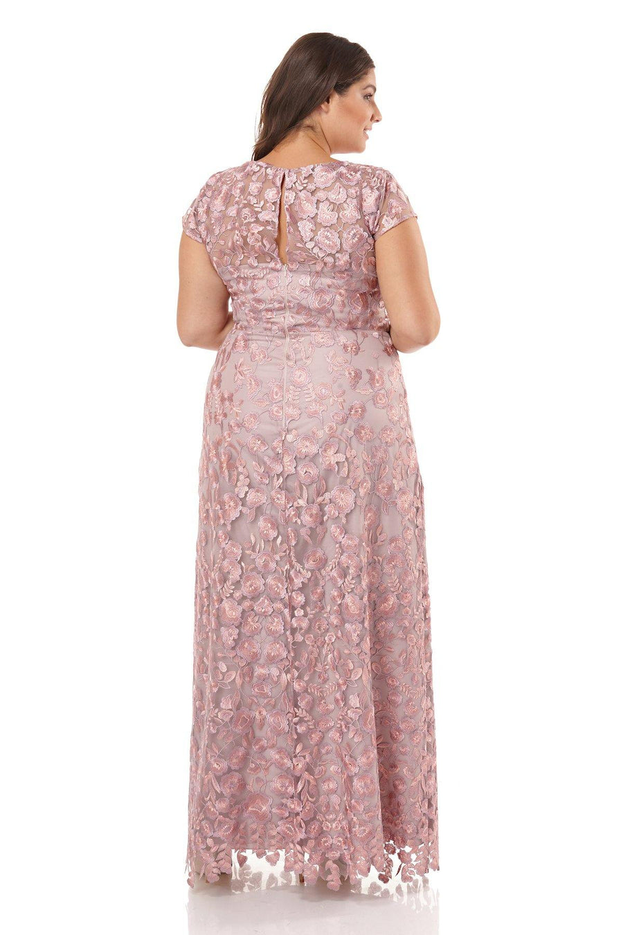 JS Collections Plus Size Long Formal Dress 866548W - The Dress Outlet