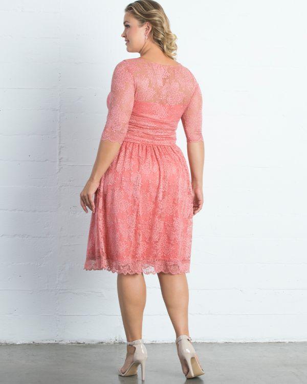 Kiyonna Formal Short Lace Dress - The Dress Outlet