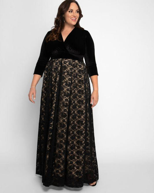 Kiyonna Long Formal Plus Size Dress - The Dress Outlet
