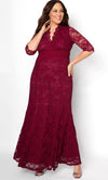 Kiyonna Screen Siren Lace Long Dress - The Dress Outlet Kiyonna