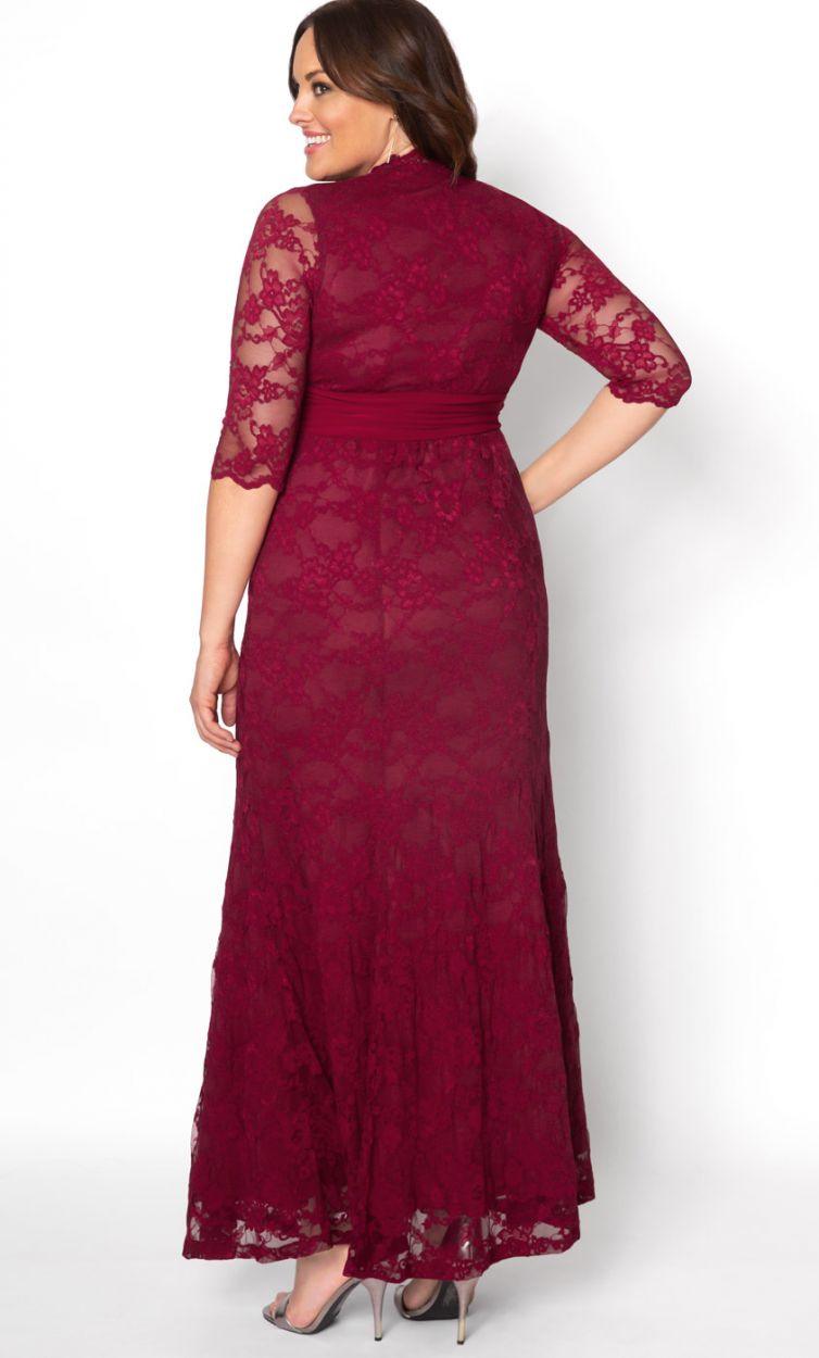 Kiyonna Screen Siren Lace Long Dress - The Dress Outlet Kiyonna