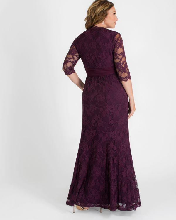 Kiyonna Screen Siren Lace Long Dress - The Dress Outlet