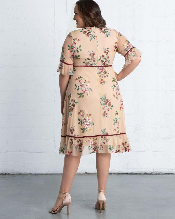 Kiyonna Short Formal Floral Dress - The Dress Outlet