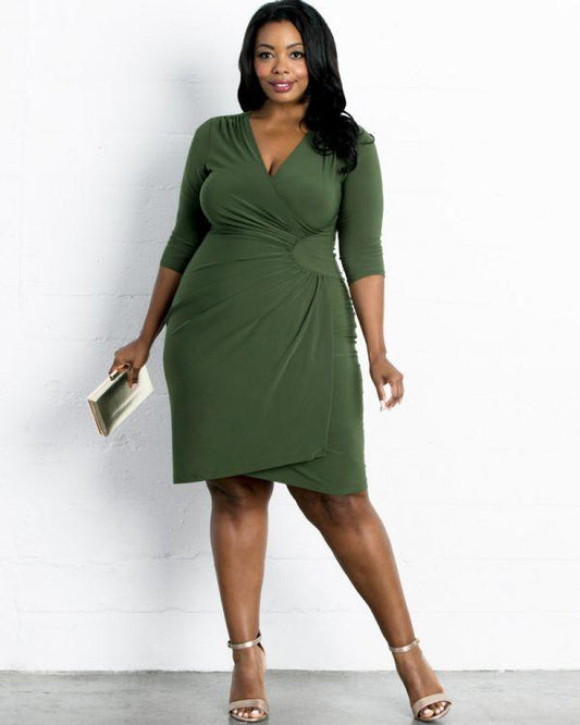 Kiyonna Short Formal Plus Size Dress - The Dress Outlet