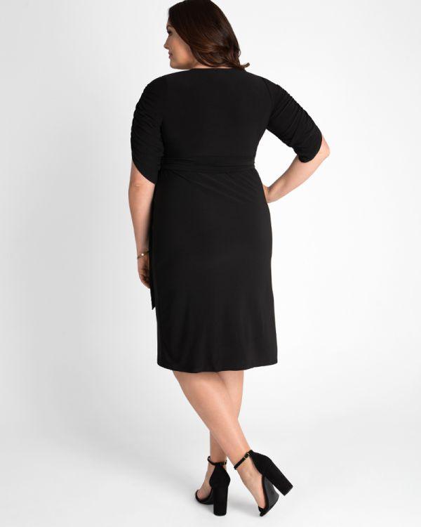 Kiyonna Short Formal Wrap Dress - The Dress Outlet