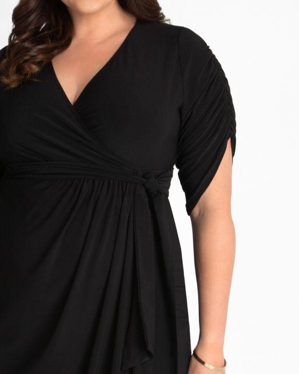 Kiyonna Short Formal Wrap Dress - The Dress Outlet
