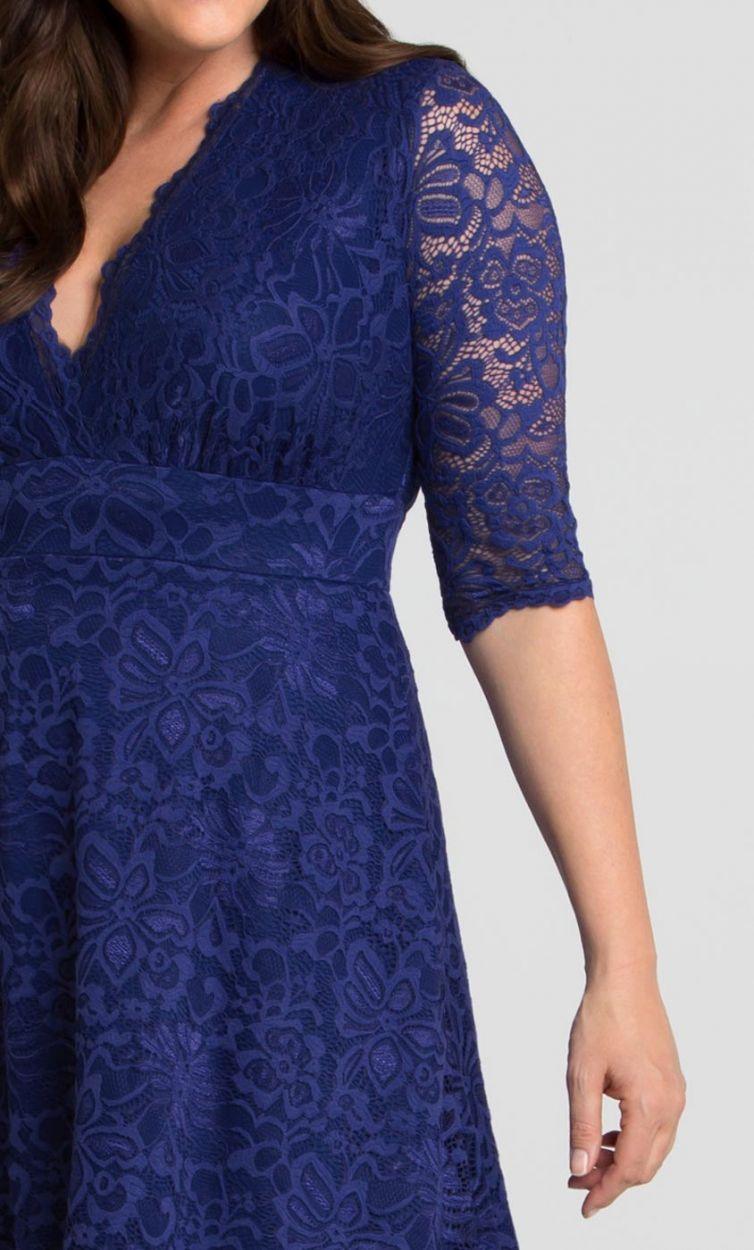 Kiyonna Short Lace Dress Long Sleeve Sale - The Dress Outlet