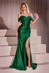 Prom Dresses Pleated Long Formal Glitter Prom Dress Emerald