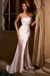 Wedding Dresses Pleated Long Wedding Dress Off White
