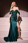 Prom Dresses Prom Long Formal Fitted Slit Dress Dark Teal