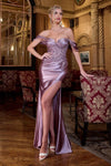 Prom Dresses Prom Long Formal Fitted Slit Dress Mauve