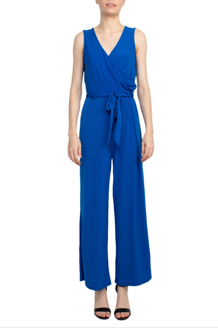 Jumpsuit Long Formal Tie Waist Jumpsuit Deep Sea