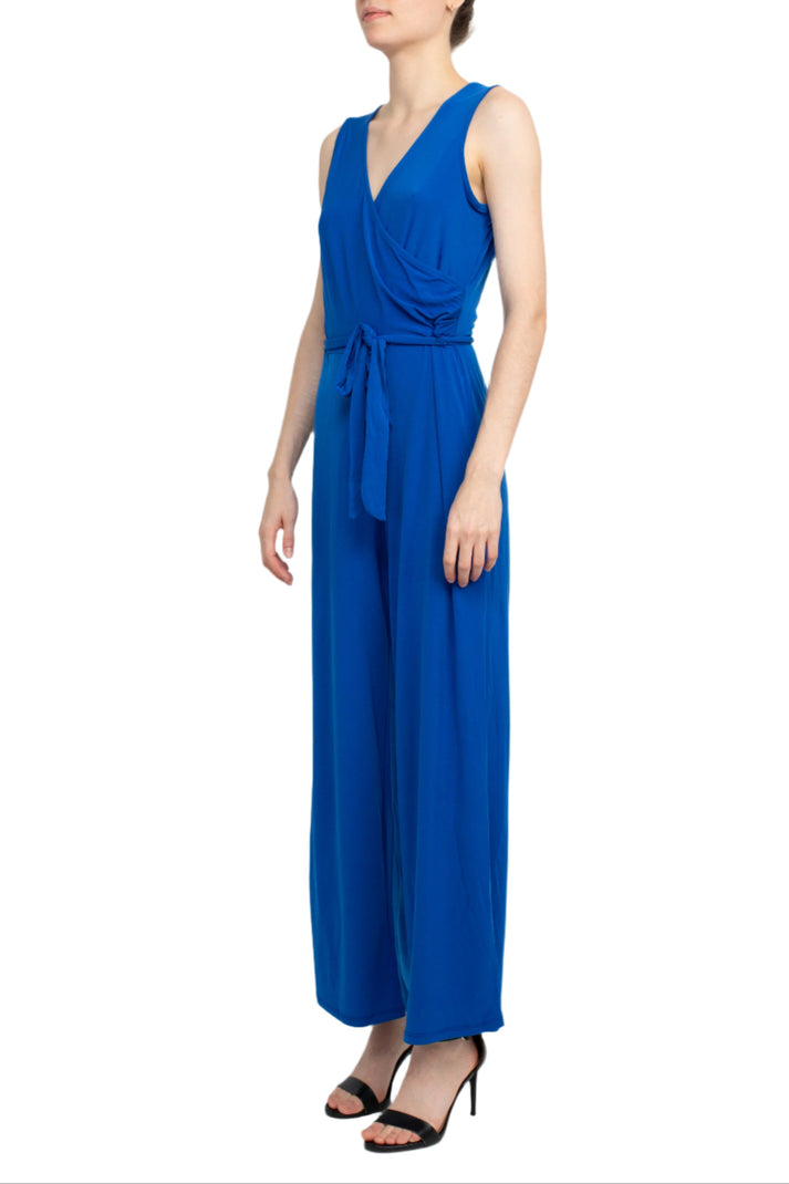 Jumpsuit Long Formal Tie Waist Jumpsuit Deep Sea