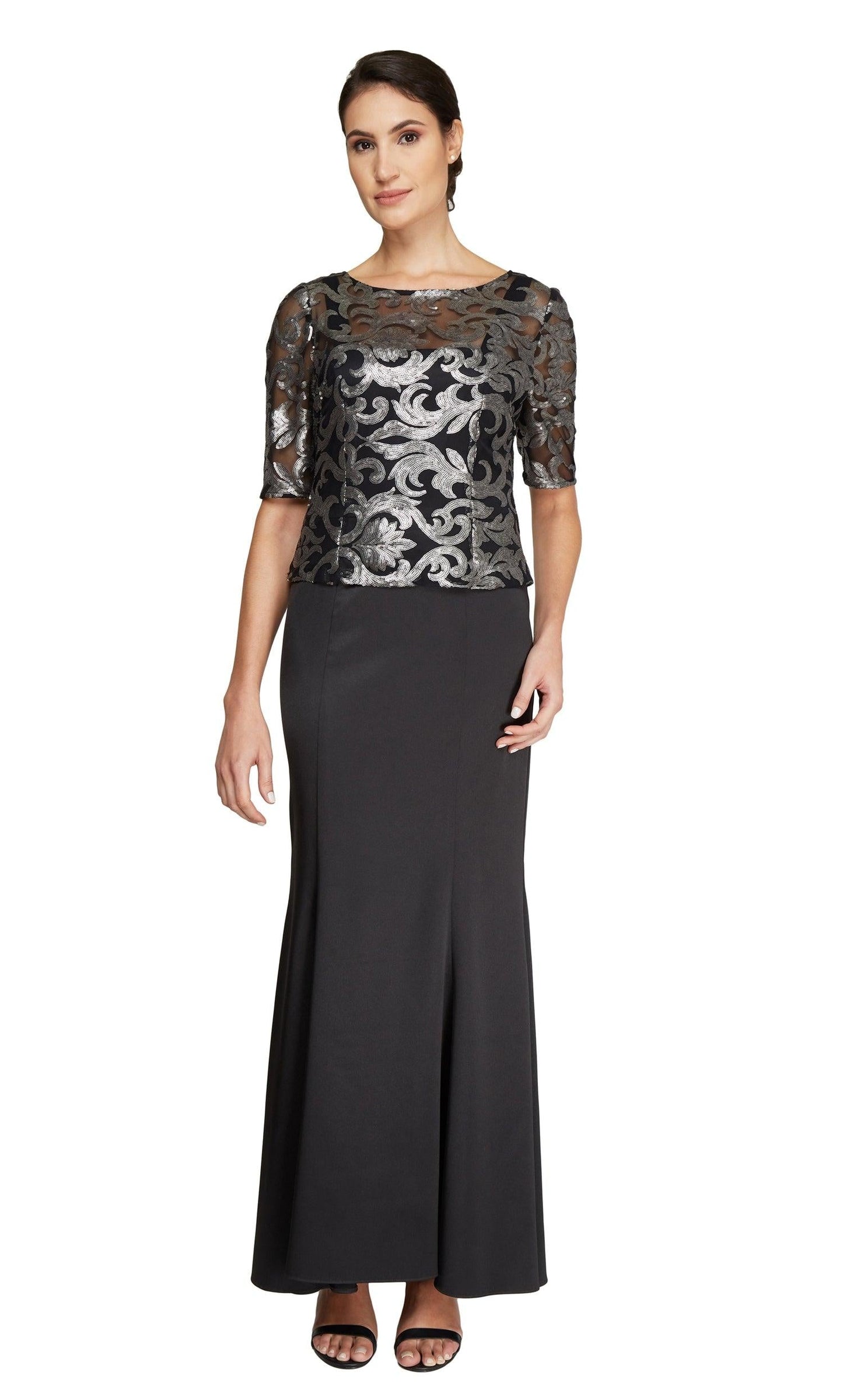 Le Bos Long Plus Size Long Sleeve Formal Dress 29250 - The Dress Outlet