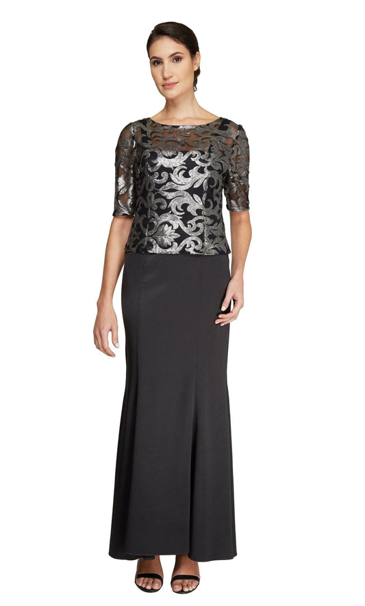 Le Bos Long Plus Size Long Sleeve Formal Dress 29250 - The Dress Outlet