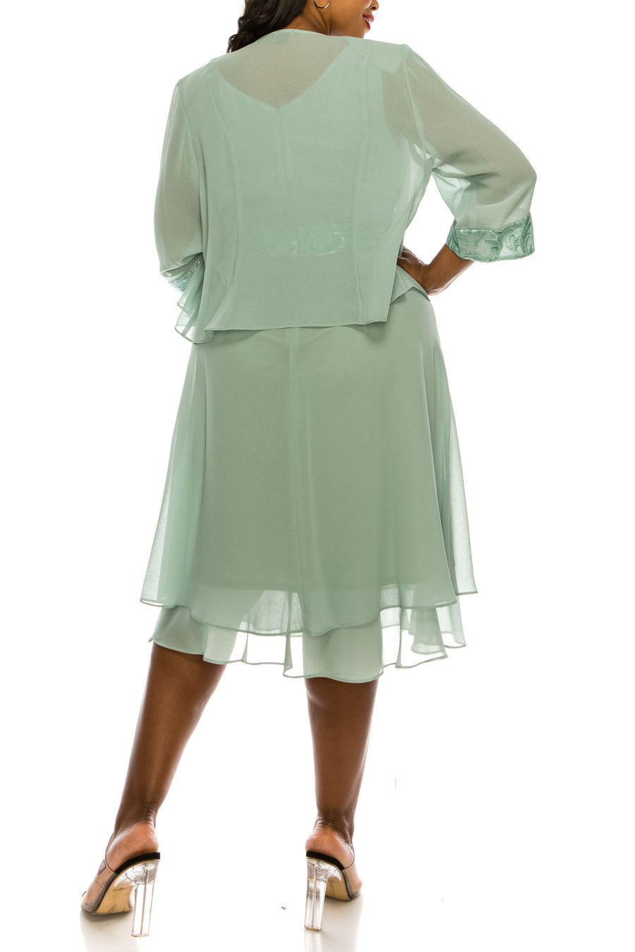 Le Bos Short Plus Size Jacket Cocktail Dress 27634 - The Dress Outlet