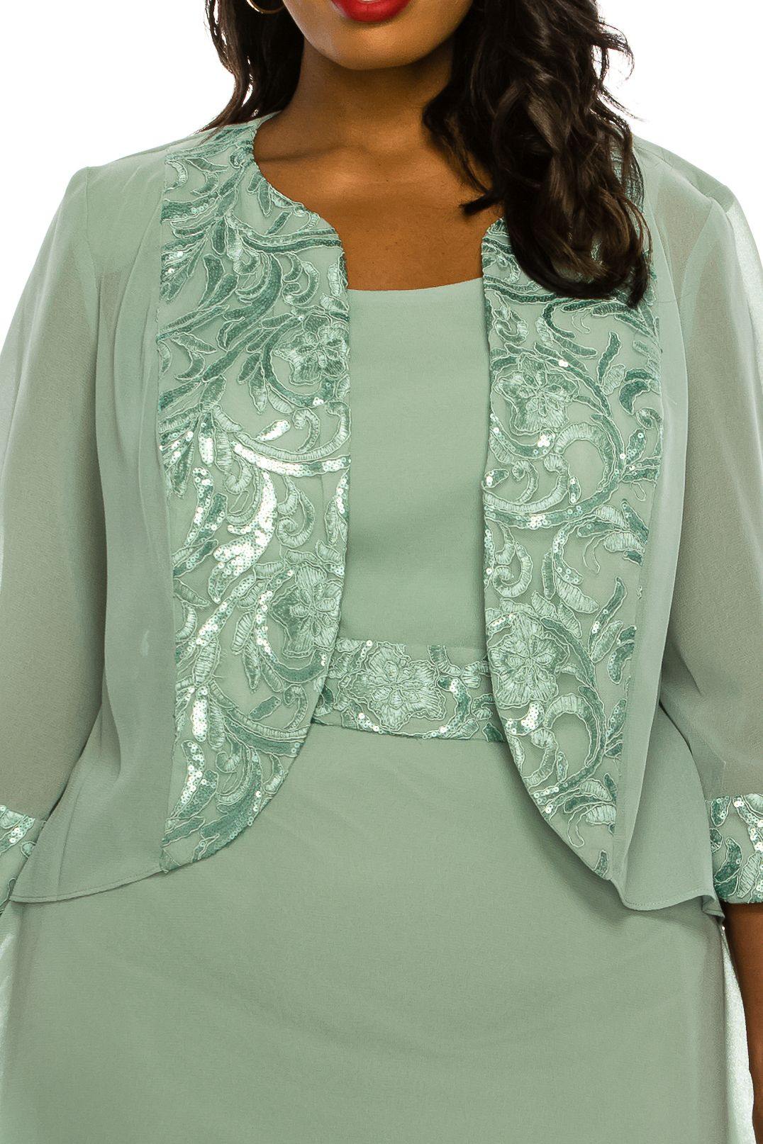 Le Bos Short Plus Size Jacket Cocktail Dress 27634 - The Dress Outlet