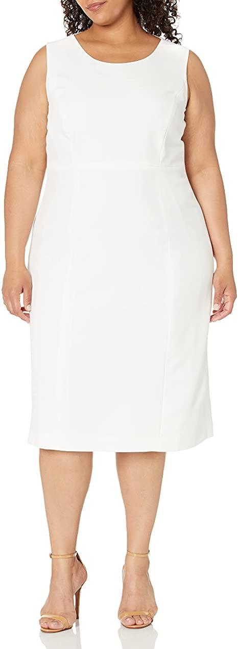 Le Suit Short Sleeveless Plus Size Jacket Dress - The Dress Outlet