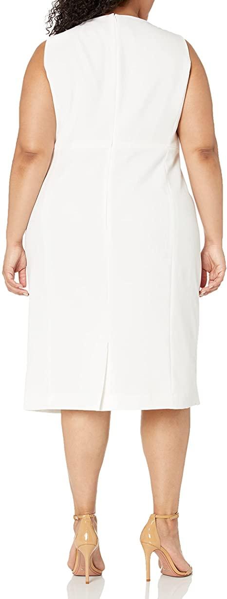 Le Suit Short Sleeveless Plus Size Jacket Dress - The Dress Outlet