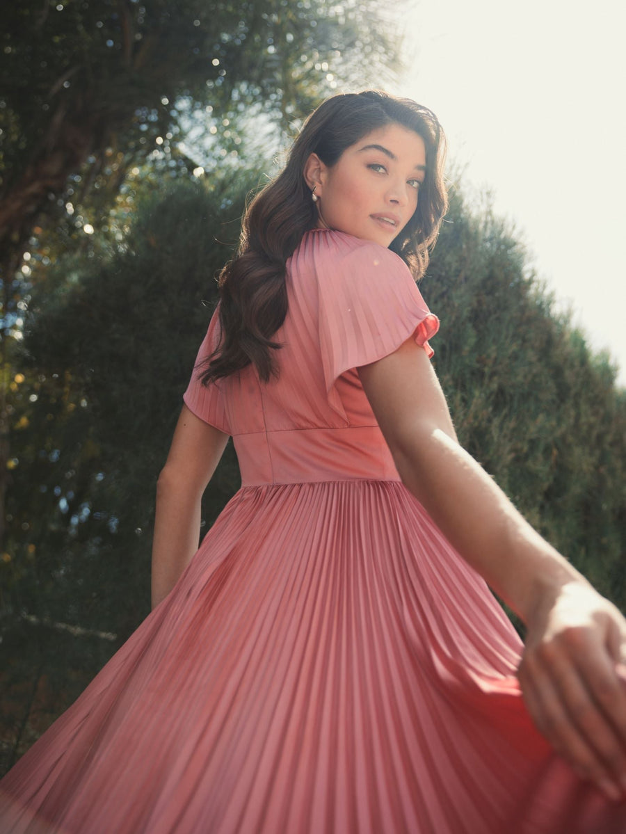 فستان ماك دوجال 11637 الرسمي ذو الطيات العالية والمنخفضة لحفلات التخرج