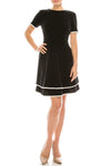 London Times A-Line Short Dress - The Dress Outlet