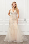 Long Ball Gown Mermaid Dress - The Dress Outlet