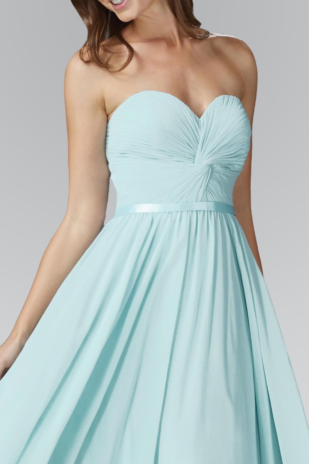 Long Bridesmaid Sweetheart Chiffon Formal Dress - The Dress Outlet Elizabeth K