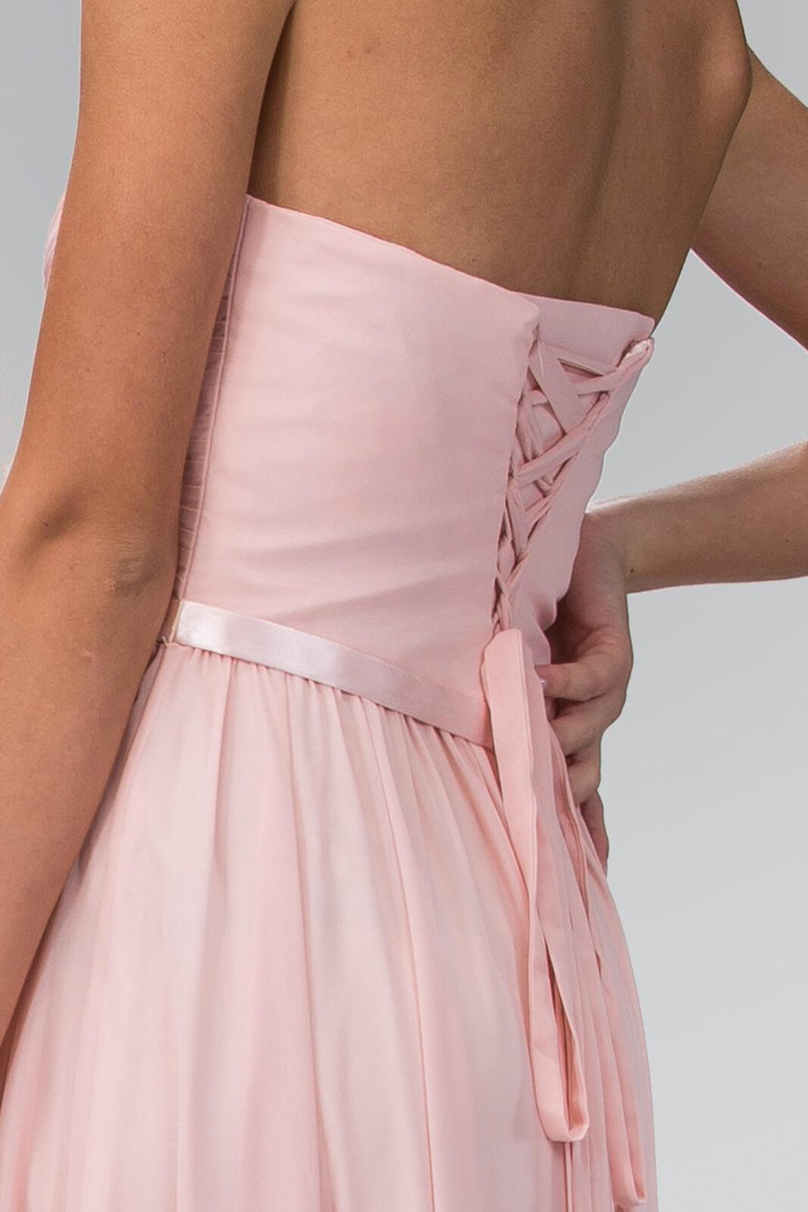 Long Bridesmaid Sweetheart Chiffon Formal Dress - The Dress Outlet Elizabeth K