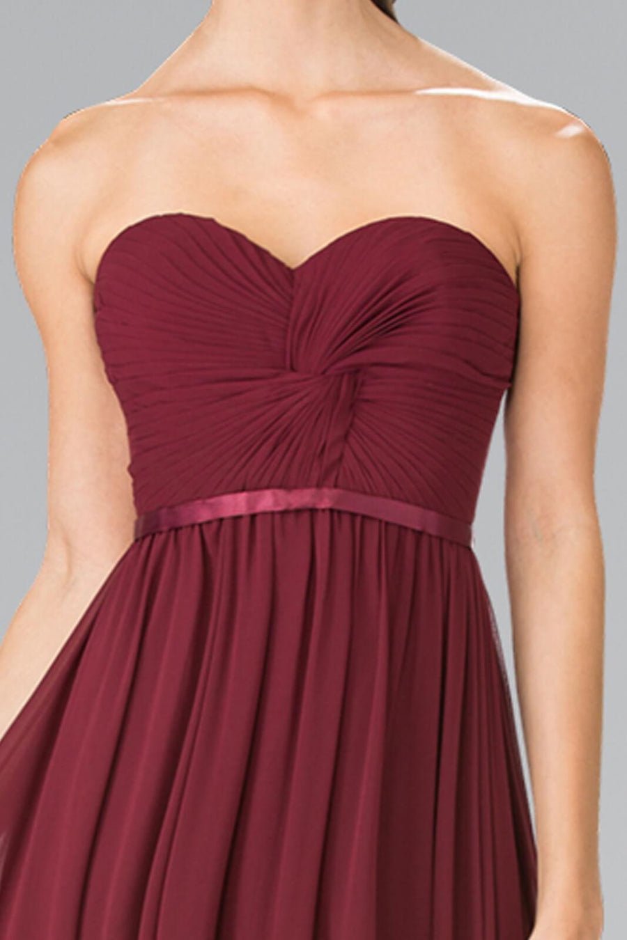 Long Bridesmaid Sweetheart Chiffon Formal Dress - The Dress Outlet Elizabeth K
