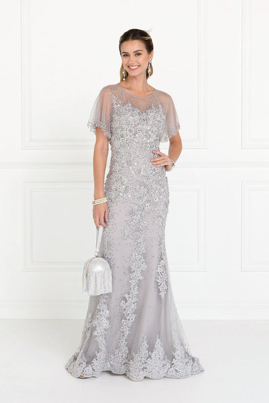 Long Dress Formal Evening All Lace Gown - The Dress Outlet Elizabeth K