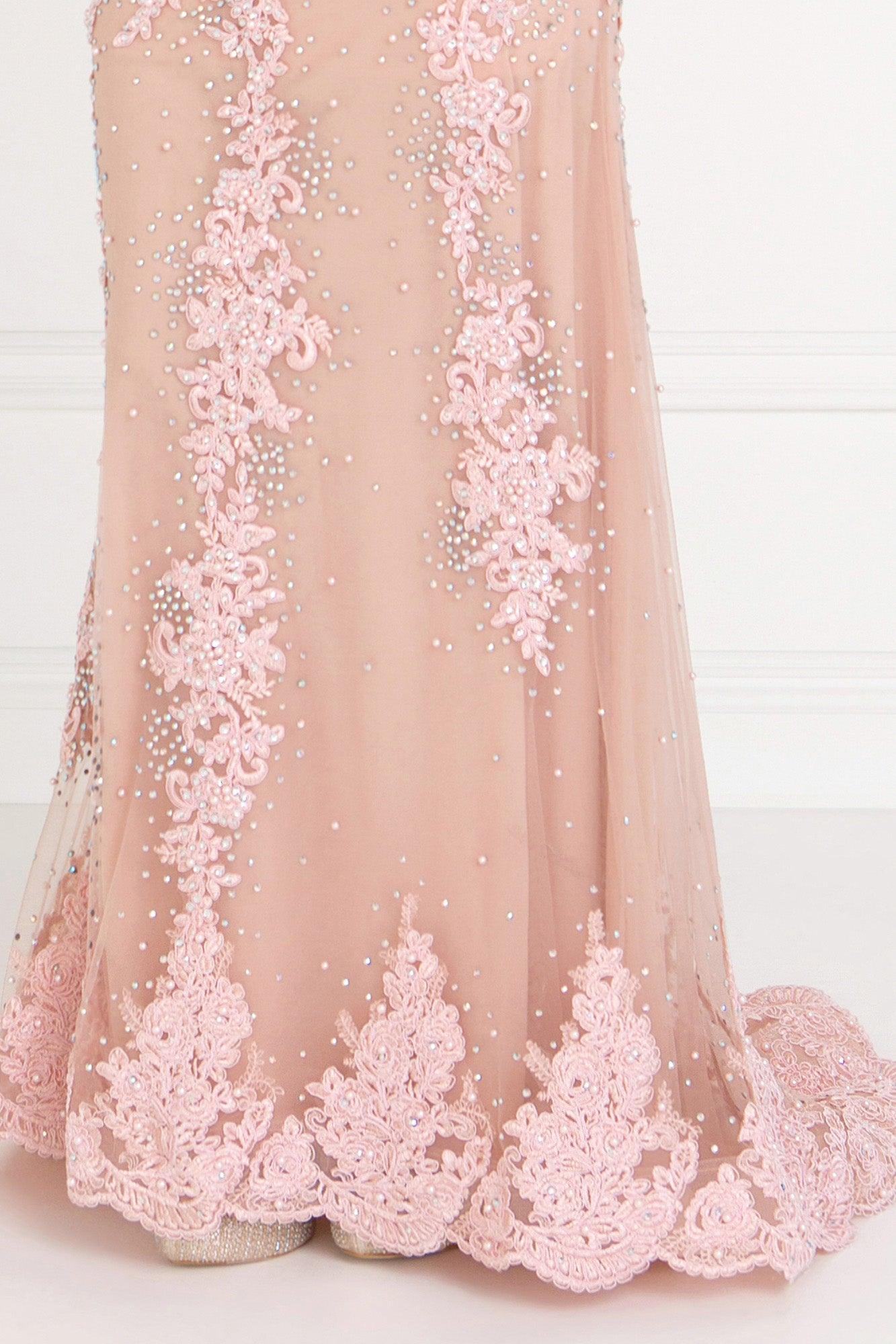 Long Dress Formal Evening All Lace Gown - The Dress Outlet Elizabeth K