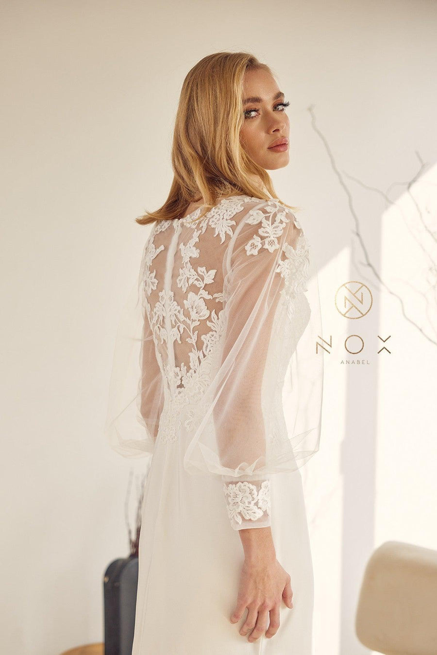 Long Fit and Flare Wedding Gown - The Dress Outlet