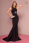 Long Fitted Keyhole Formal Evening Prom Dress - The Dress Outlet Elizabeth K