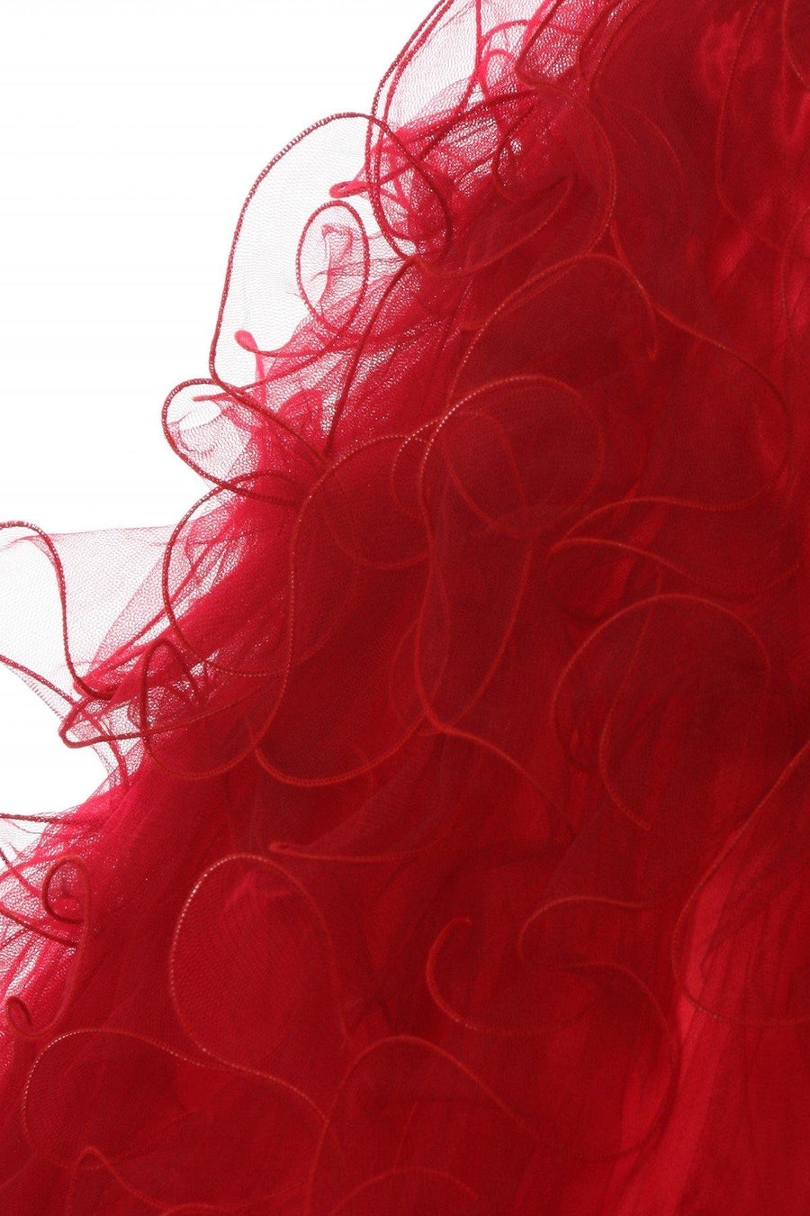 Long Flower Girl Dress Beaded Layered Organza Gown - The Dress Outlet Cinderella Couture