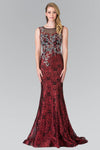 Long Formal Beaded Sleeveless Evening Prom Dress - The Dress Outlet Elizabeth K