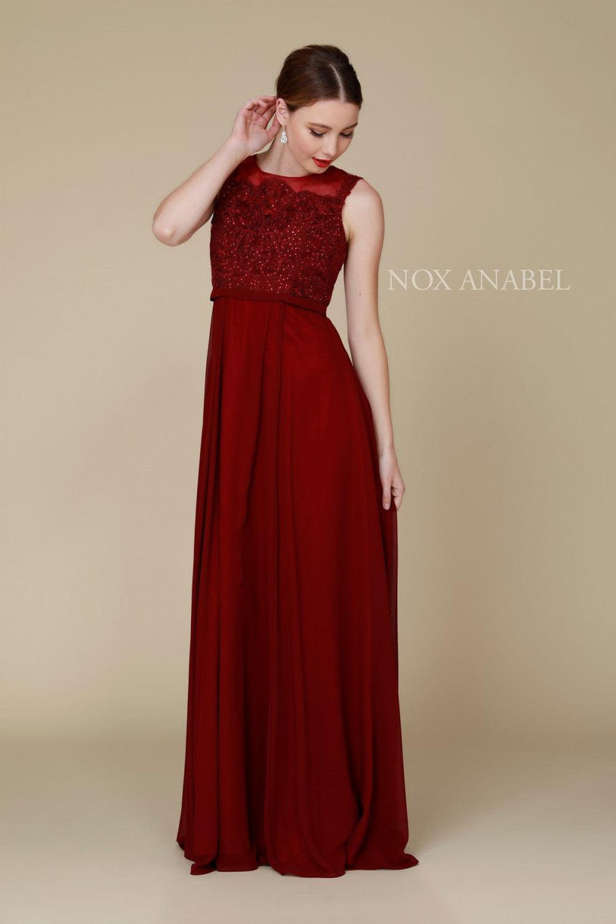Long Formal Bridesmaid Prom Dress - The Dress Outlet Nox Anabel