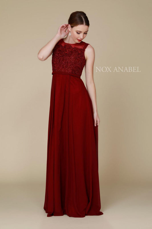 Long Formal Bridesmaid Prom Dress - The Dress Outlet Nox Anabel