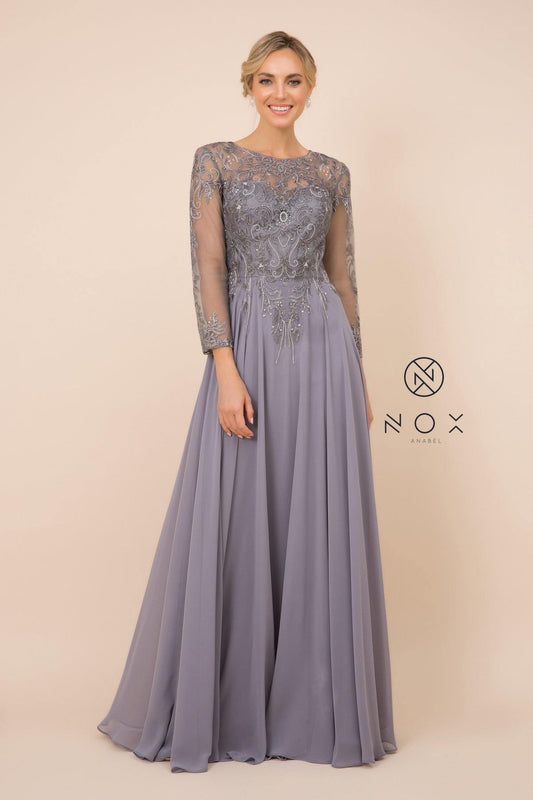 Long Formal Dress Evening Gown - The Dress Outlet Nox Anabel