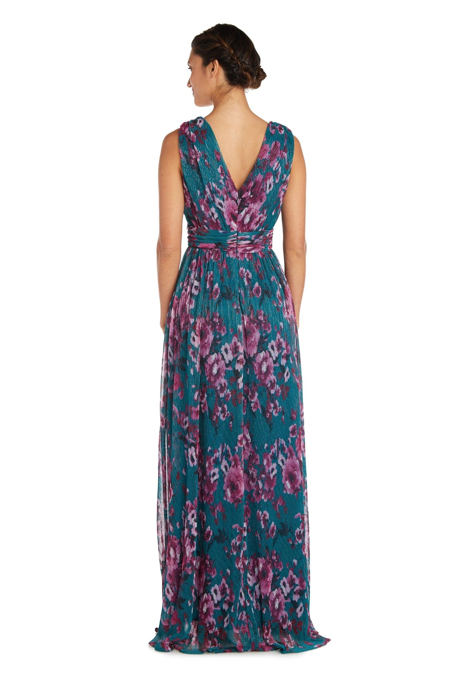 Nightway Long Formal Floral Print Dress 22042 - The Dress Outlet